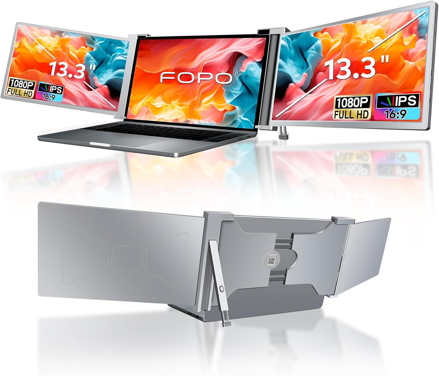 Amazon.co.jp: FOPO 13.3インチ トリプルポータブルモニター 14