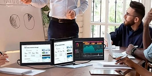 Improve your work efficiency with a Triple Portable FOPO Monitor - fopomonitor