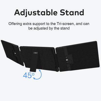 FOPO®  S7 Triple Screen Laptop Extender – Dual 14" Portable Monitors
