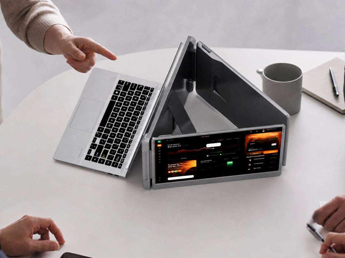 FOPO® S7 Dual 14" Portable Monitor Extender for Laptop – Expand Your Screen Workspace