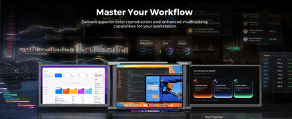 FOPO S1 14-Inch Dual-Screen Laptop Extender | 1080P Portable Monitors