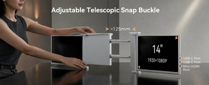 FOPO S1 14-Inch Dual-Screen Laptop Extender | 1080P Portable Monitors