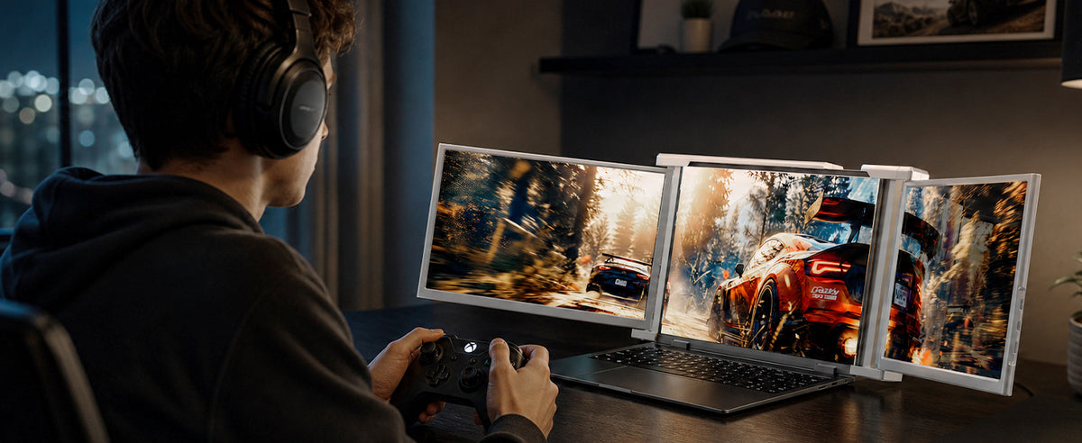 FOPO S1 14-Inch Dual-Screen Laptop Extender | 1080P Portable Monitors