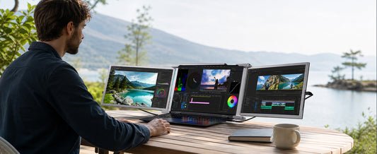 FOPO S1 14-Inch Dual-Screen Laptop Extender | 1080P Portable Monitors