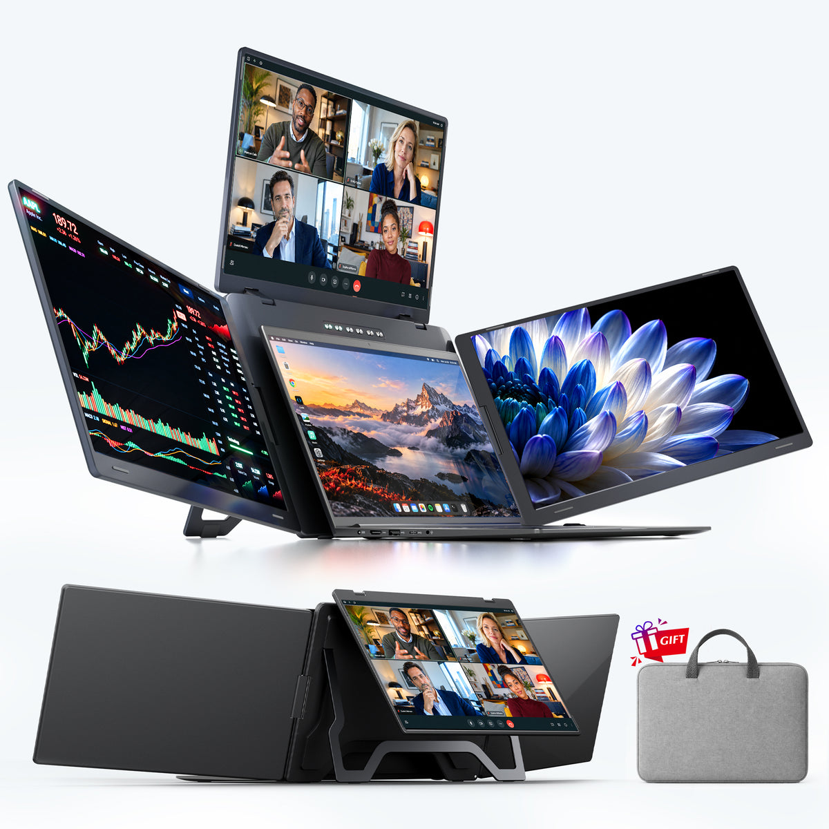 FOPO® Laptop Screen Extender Series | Portable Multi-Screen Workstations for Ultimate Productivity