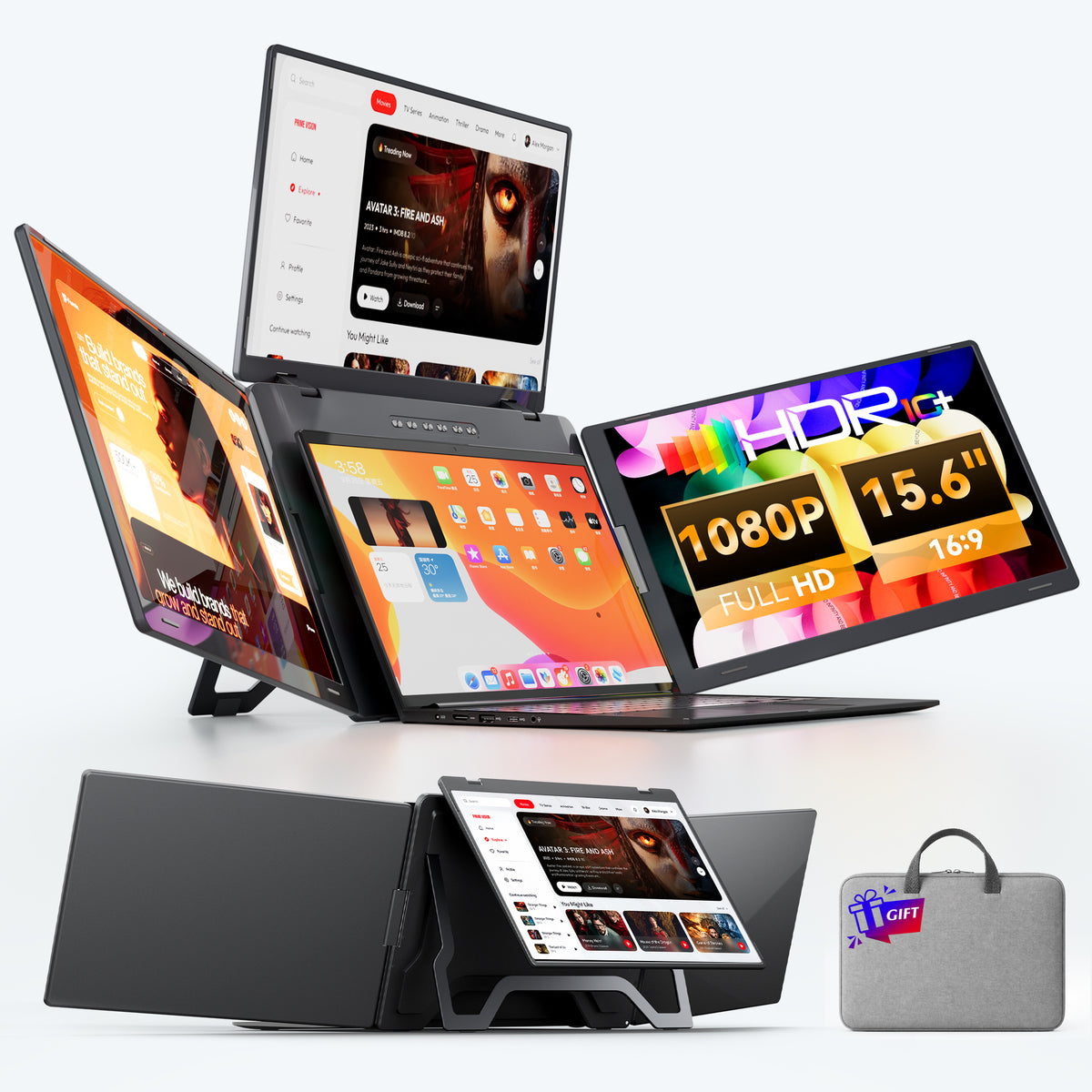 FOPO® Laptop Screen Extender Series | Portable Multi-Screen Workstations for Ultimate Productivity