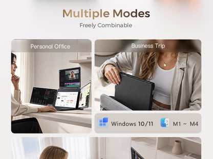 FOPO® Triple Laptop Screen Extender | Portable 3-Screen Monitor for Ultimate Productivity