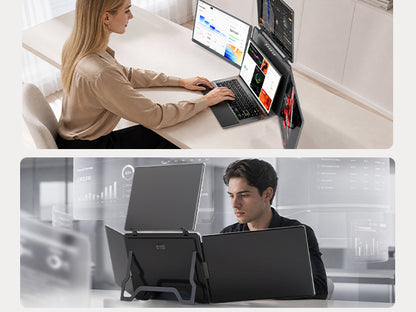 FOPO® Triple Laptop Screen Extender | Portable 3-Screen Monitor for Ultimate Productivity