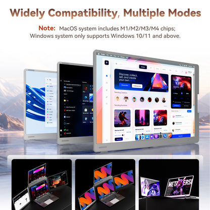 FOPO S780C 14" / S788C 16" Triple Laptop Screen Extender – 1920×1200 IPS Portable Monitor