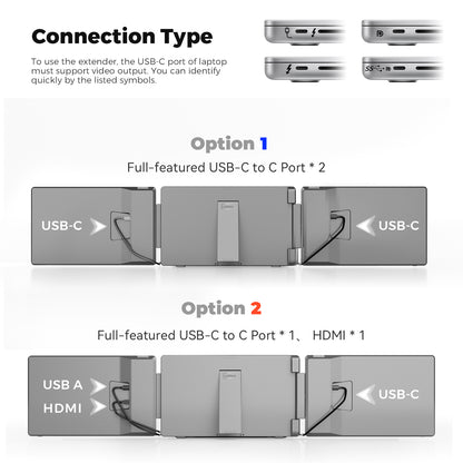 FOPO S10 Dual 15.6″ Laptop Screen Extender | 1080P IPS, Plug & Play