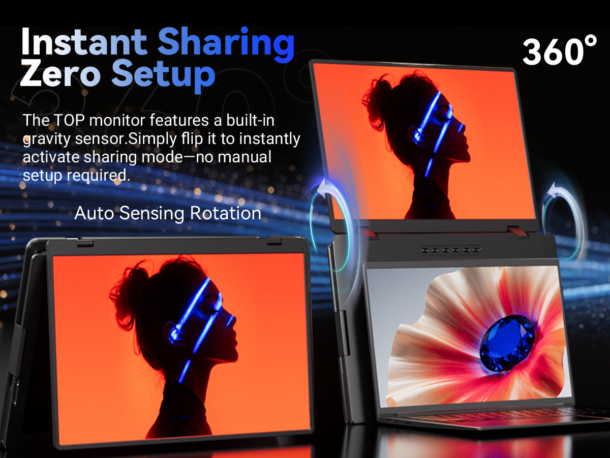 FOPO® S980 15.3" Triple Laptop Screen Extender | 1920×1200 IPS