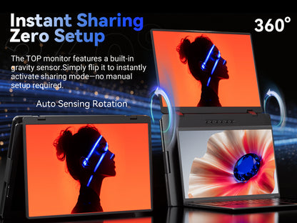 FOPO® S980 15.3" Triple Laptop Screen Extender | 1920×1200 IPS