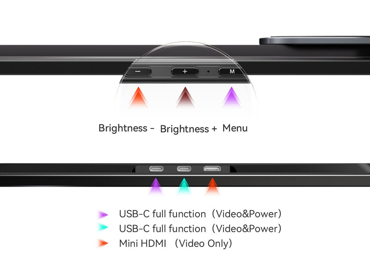 FOPO® S9G Dual 16" Laptop Screen Extender | Detachable 1200P IPS Monitors