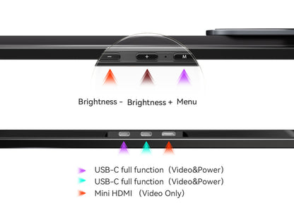 FOPO® S9G Dual 16" Laptop Screen Extender | Detachable 1200P IPS Monitors