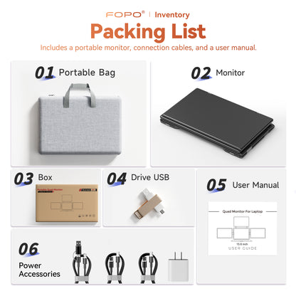 FOPO® Laptop Screen Extender Series | Portable Multi-Screen Workstations for Ultimate Productivity