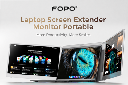 FOPO S10 Dual 15.6″ Laptop Screen Extender | 1080P IPS, Plug & Play