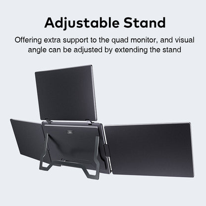 FOPO® S780 Pro 14" Quad Portable Monitor – 1920×1200 FHD IPS | 180° Flip | G-Sensor | Laptop Screen Extender