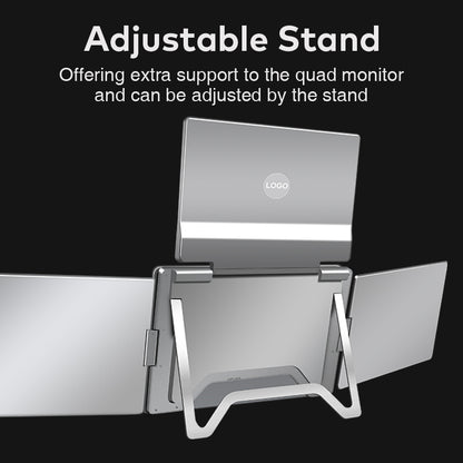 FOPO® S888 Three-Fold Portable Monitor – 1 Cable for 3 Displays | 15.6" 1080P IPS