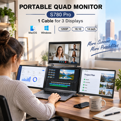 FOPO® Laptop Screen Extender Series | Portable Multi-Screen Workstations for Ultimate Productivity