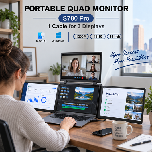 FOPO® Laptop Screen Extender Series | Portable Multi-Screen Workstations for Ultimate Productivity