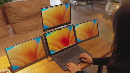 FOPO® Triple Laptop Screen Extender | Portable 3-Screen Monitor for Ultimate Productivity