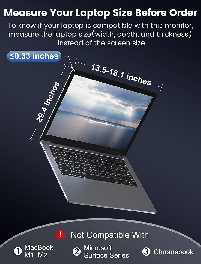FOPO Max 15.6 inch Triple Monitor for Laptop - fopomonitor