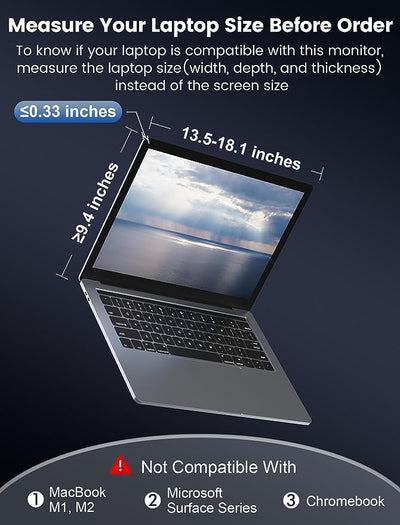 FOPO Max 15.6 inch Triple Monitor for Laptop - fopomonitor